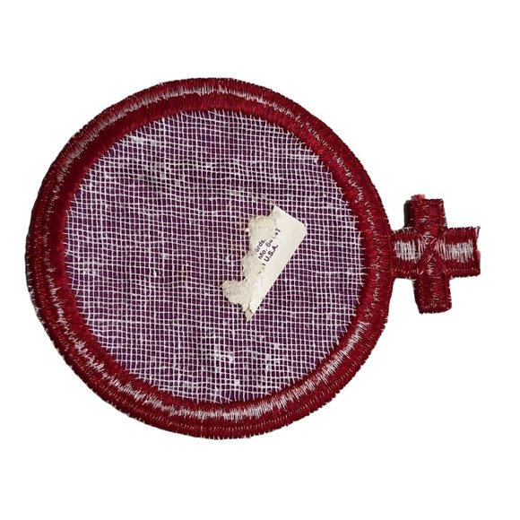 Vintage Rumper Stitcher Female Hippie Patch Red Purple 3"x3.5"  Hallmark Pocket - Picture 5 of 10